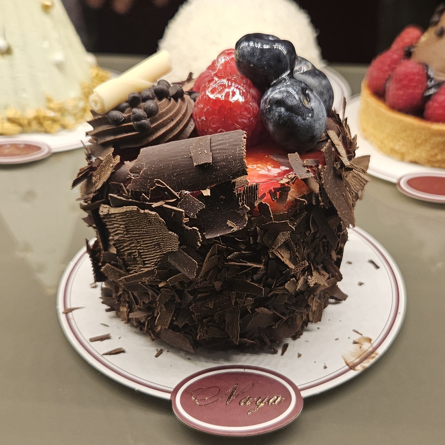 Christmas Blueberry And Chocolate Mouse