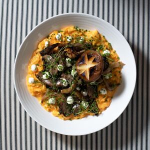 Three Mushroom Scramble Eggs